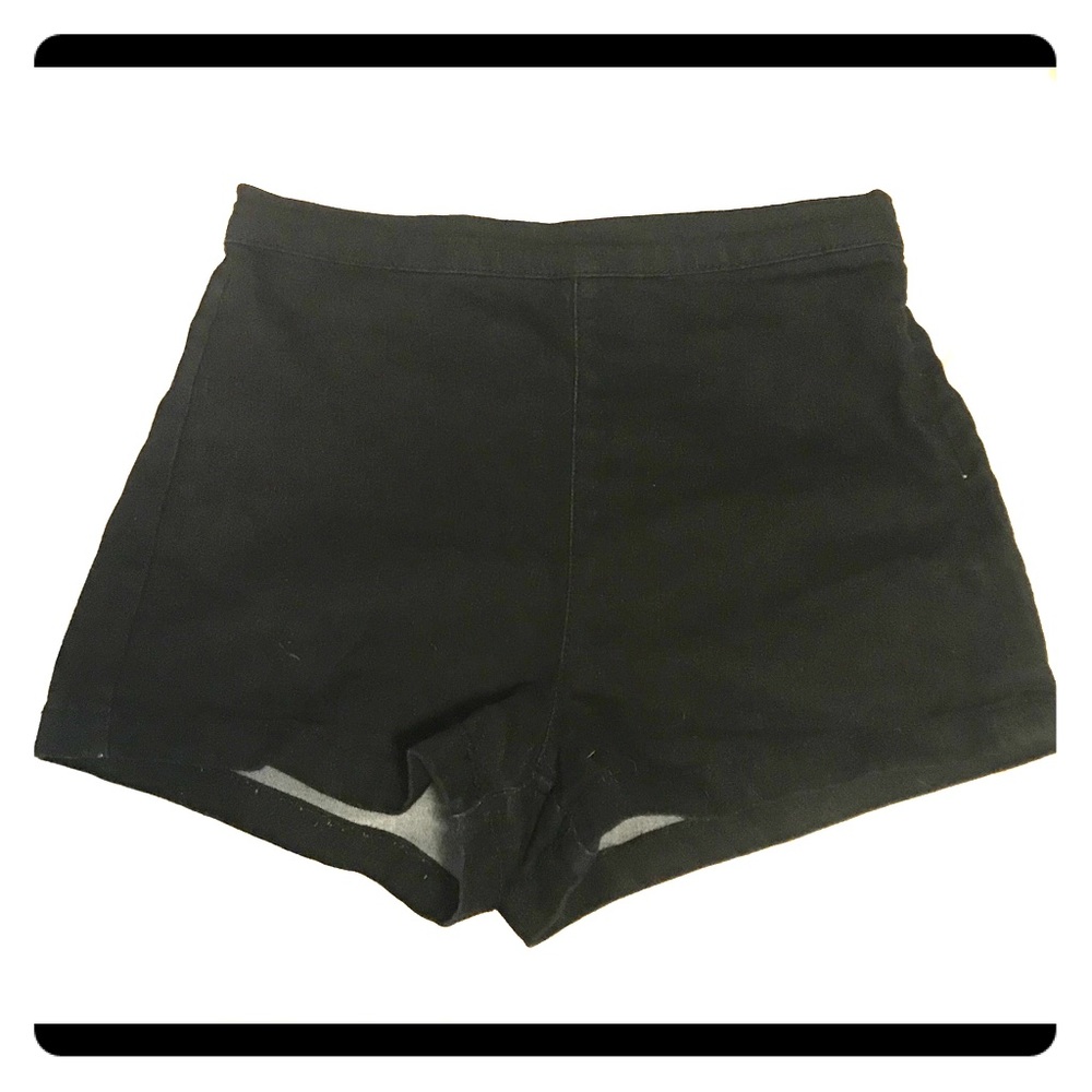 Black Denim Short Shorts